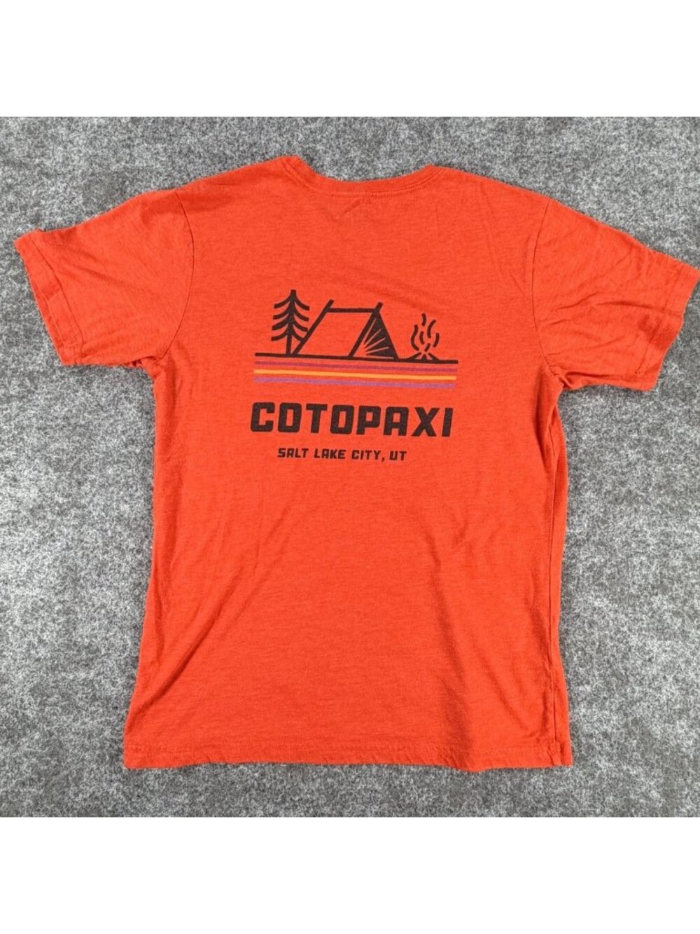 Cotopaxi Salt Lake City UT T-Shirt Mens S Orange Crew Neck‎ Short Sleeve Comfy